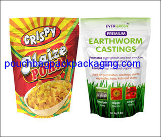 Aluminium foil stand up pouch, stand up bag zip on top, doypack with zipper supplier