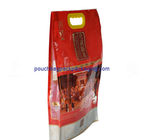 Plastic laminated material bag for food packaging, polypropylene plastic rice bag with handle supplier