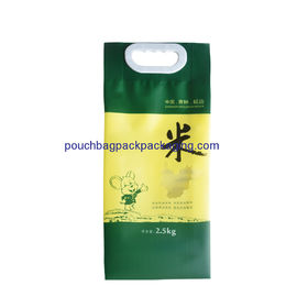 Plastic laminated material bag for food packaging, polypropylene plastic rice bag with handle supplier