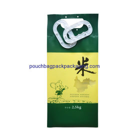 Vacuum Bag with handle for Rice Packaging, Thailand Basmati Plastic Rice bag pack supplier