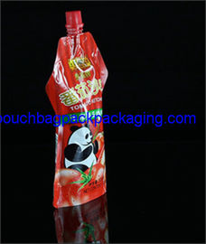 Custom printed stand Spout pouches for juice beverage sauce ketchup 320 g supplier