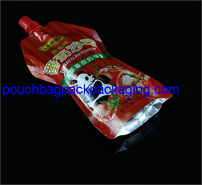 Custom printed stand Spout pouches for juice beverage sauce ketchup 320 g supplier