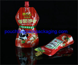 Custom printed stand Spout pouches for juice beverage sauce ketchup 320 g supplier