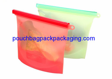 Silicon pack bag, reusable Zip Seal, Fresh Vegetable Packaging Silicone Bag for Food Storage supplier