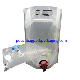 BIB big size transparent pouch with spout, bag in box, PA PE bag, crash proof supplier