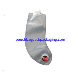 Popular dispenser spout pouch bag, BIB bag in box with Dispenser for wine or juice, irregular shape supplier