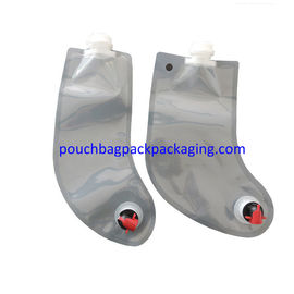 Popular dispenser spout pouch bag, BIB bag in box with Dispenser for wine or juice, irregular shape supplier