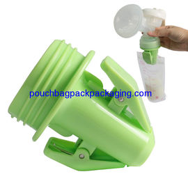 Food grade pp green adapters for breastmilk bag, connect pump directly supplier