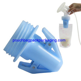 Blue pp adapter for breast milk storage bag, connect pump directly supplier