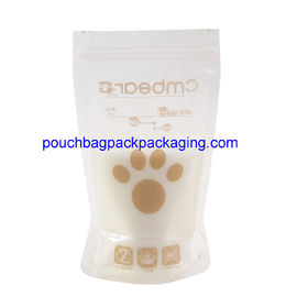 Popular breastmilk storage bag with double zipper on top BPA free supplier