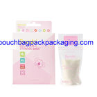 Breast Milk Spout Storage Bag water proof double zip on top food grade supplier