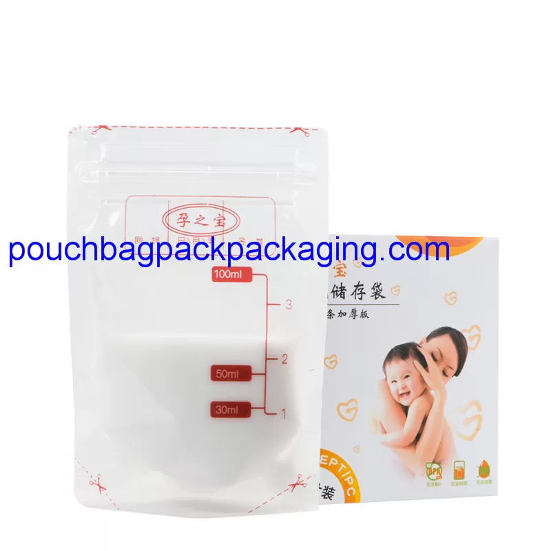BPA free breastmilk storage bag 100 ml 30 pcs or 38pcs food grade for baby feeding supplier