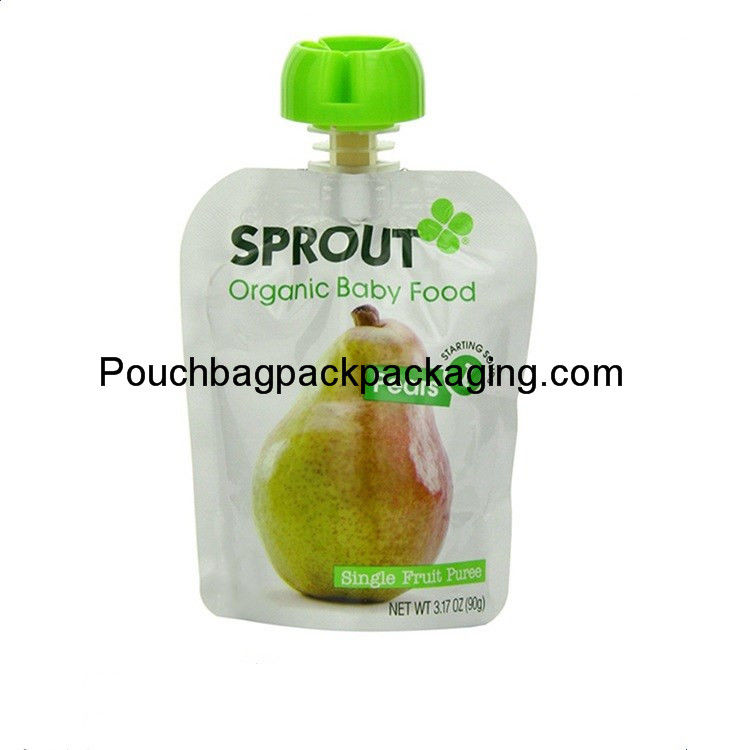 3.17oz stand up spout pouch for baby food, BPA free and food safety supplier