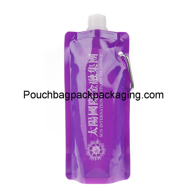 Plastic bottle pouch with spout, portable stand up pouch from China supplier