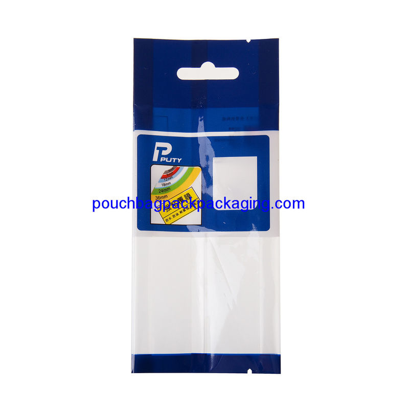 Printed side gusset bag with hang hole, side gusset pouch with tear notch supplier
