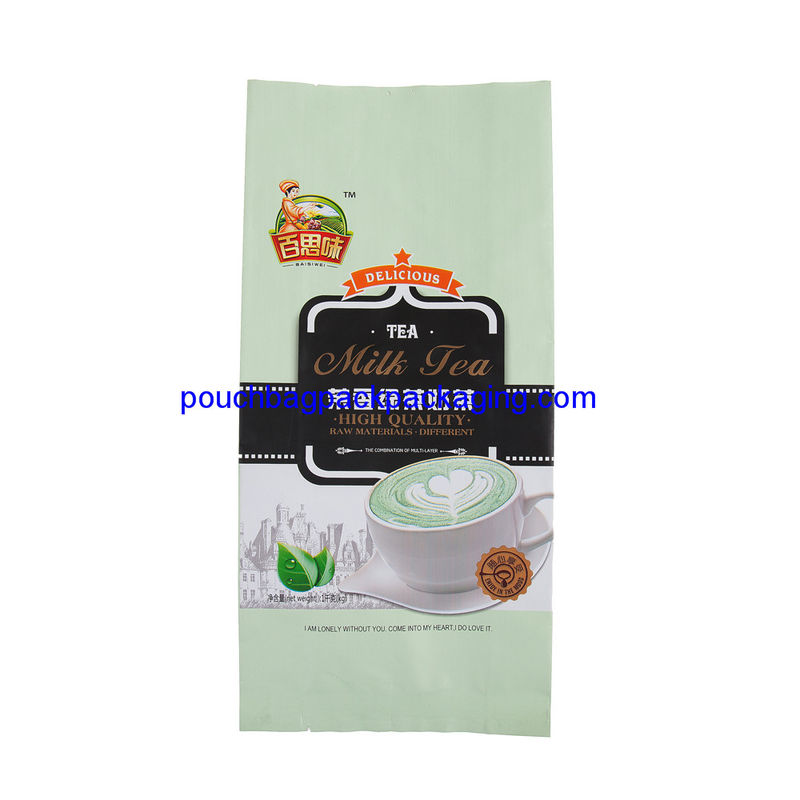 Food grade custom printed side gusset bag plastic, foil side gusset pouch for tea supplier