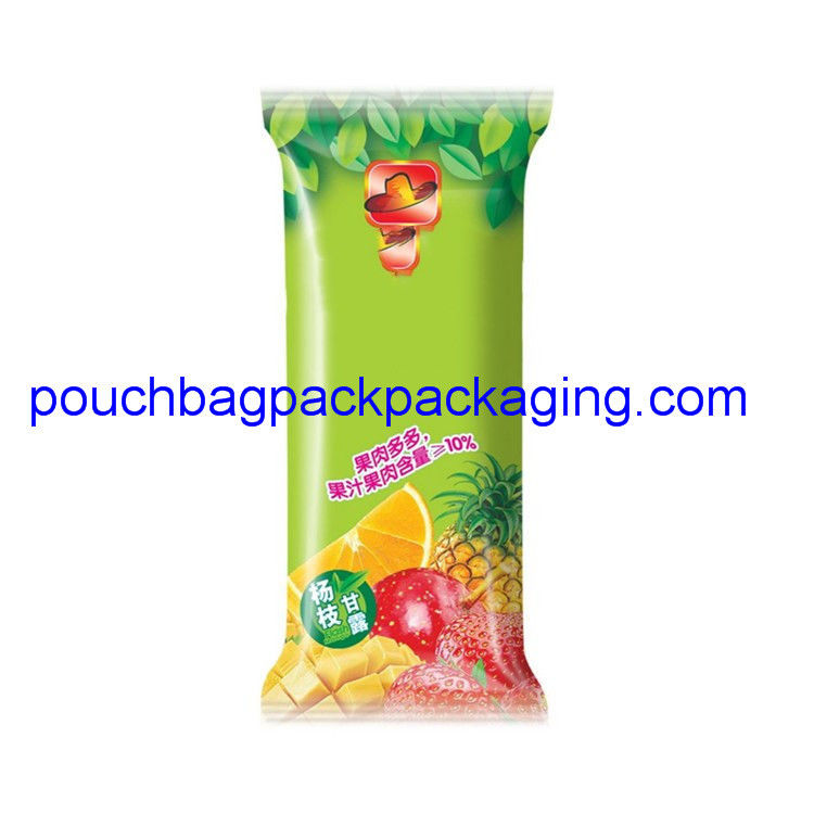 Custom ice cream Popsicle lolly pouch pack, ice bag food grade supplier