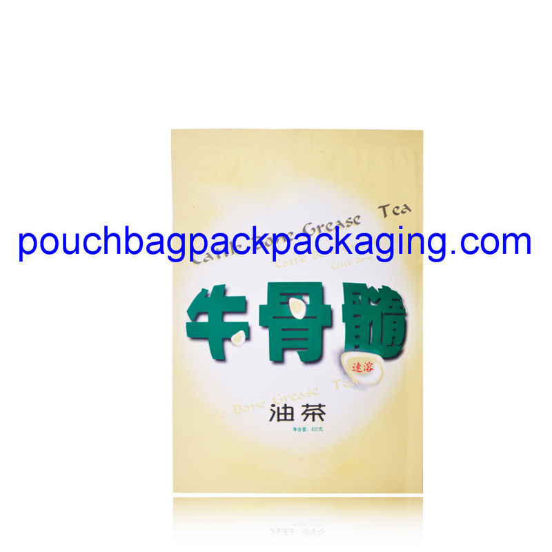 Heat seal tea pouch bag, high barrier foil bag for tea, powder packaging supplier