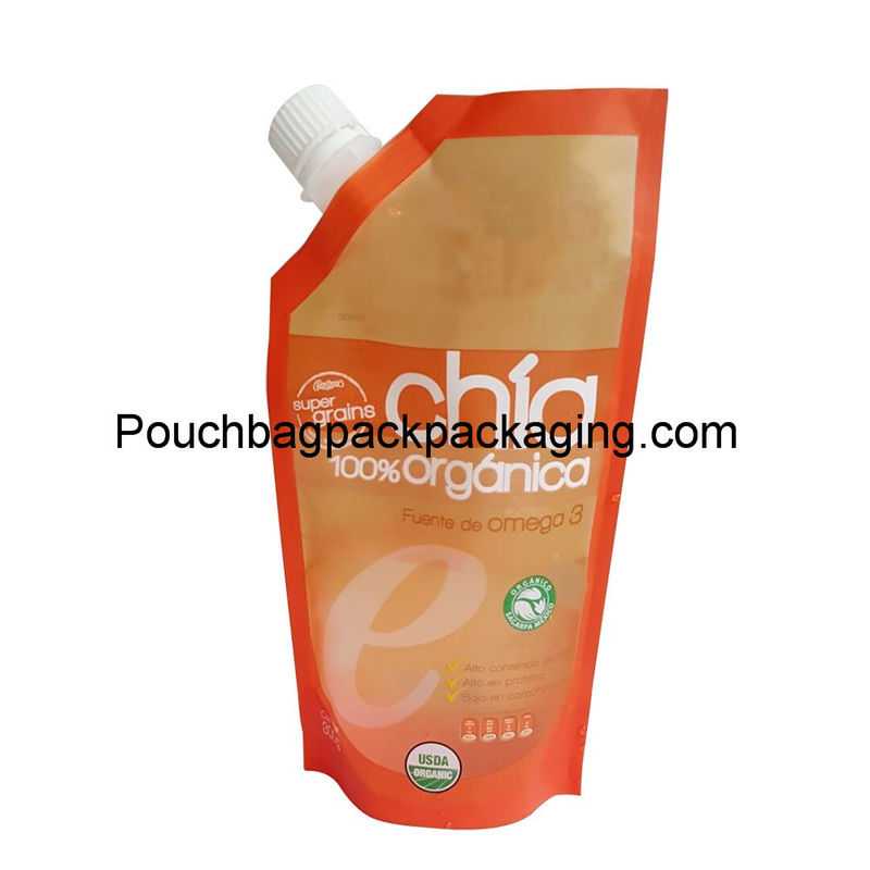 Stand up pouch with spout for beverage, reusable and foldable for liquid supplier