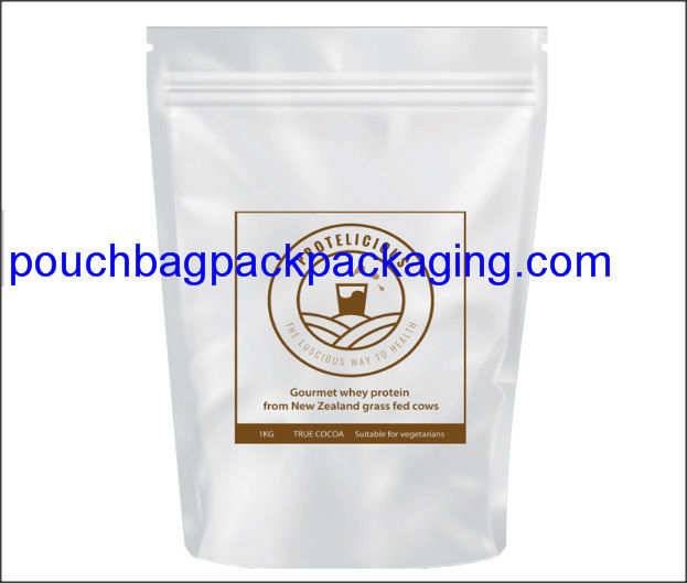 Stand up pouch, Aluminum Foil Protein Powder Bag Dried Snack Packaging supplier