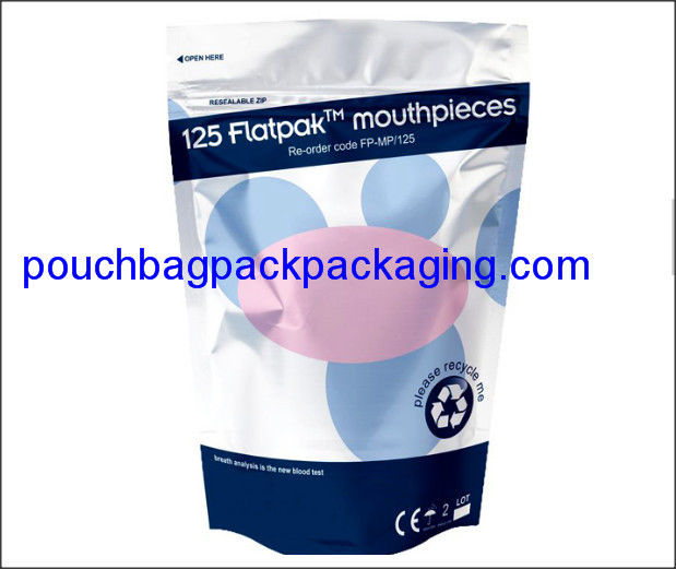 Aluminium foil stand up pouch, stand up bag zip on top, doypack with zipper supplier