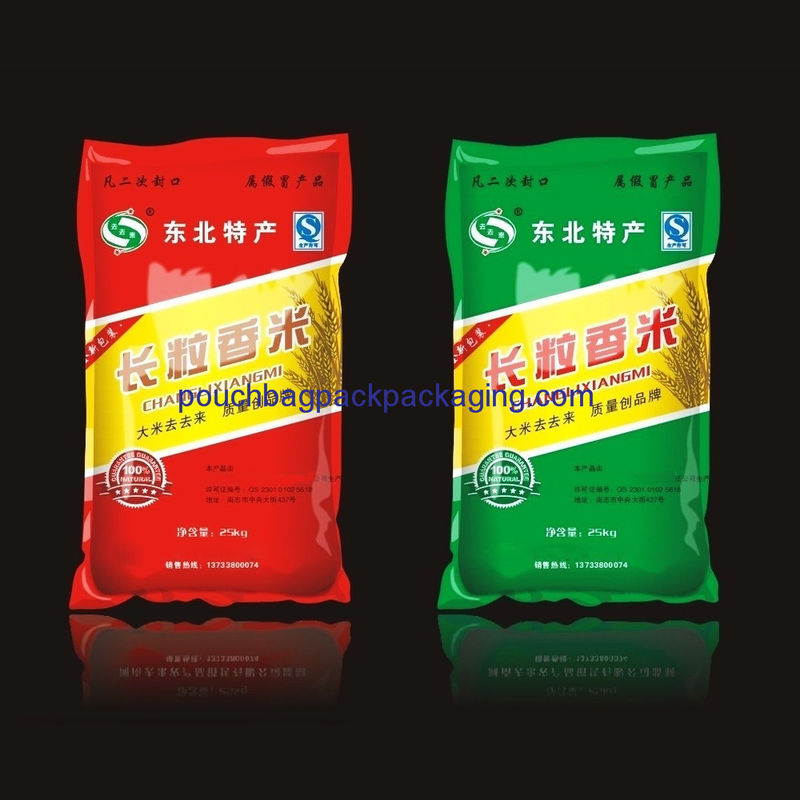 Laminated plastic bag for rice packaging 10 kg 25 kg 30 kg 50 kg supplier