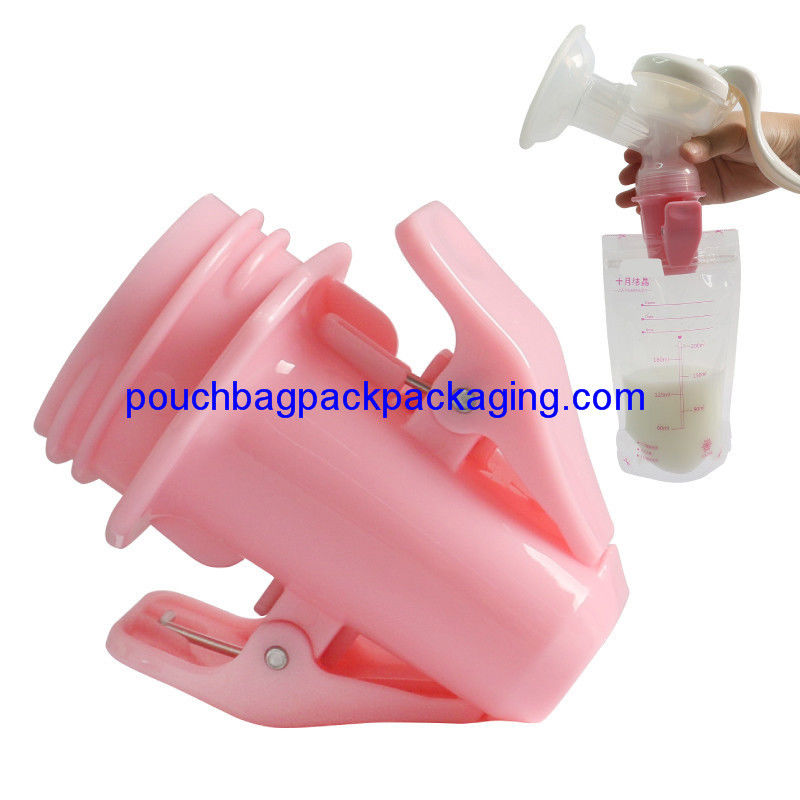 Direct pump breast milk storage Bags With red Adapter, BPA free supplier